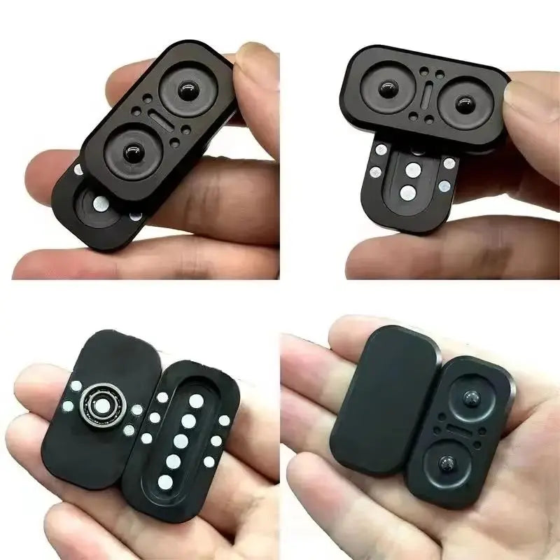 Metal Magnetic Slider Fidget Rotator - Manual Restless EDC Fidget Toy